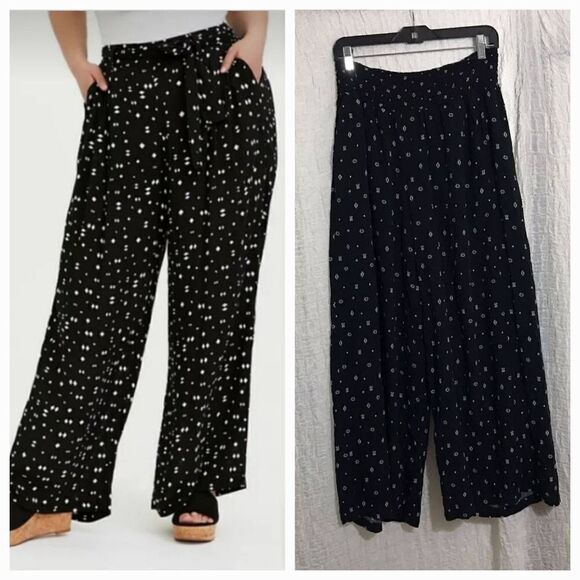 Torrid Black & White Print Dressy Pants Size 00R - Picture 1 of 8